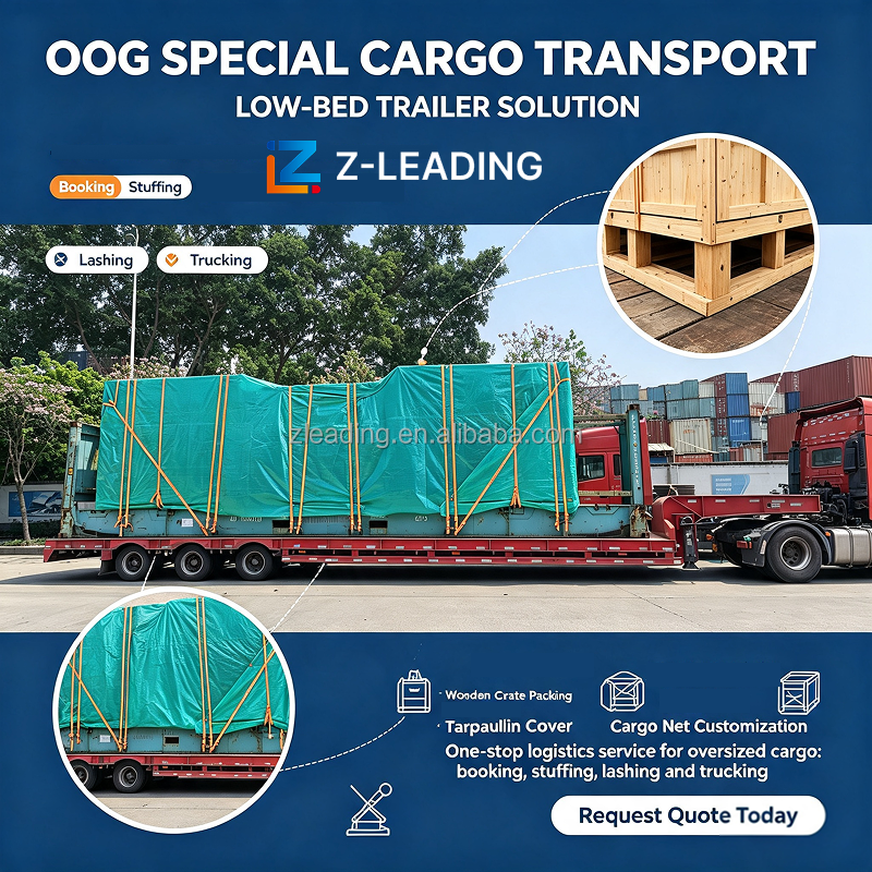 International Sea Freight Service for Oversized Overweight Cargo Project Machinery Flat Rack and Open Top Containers