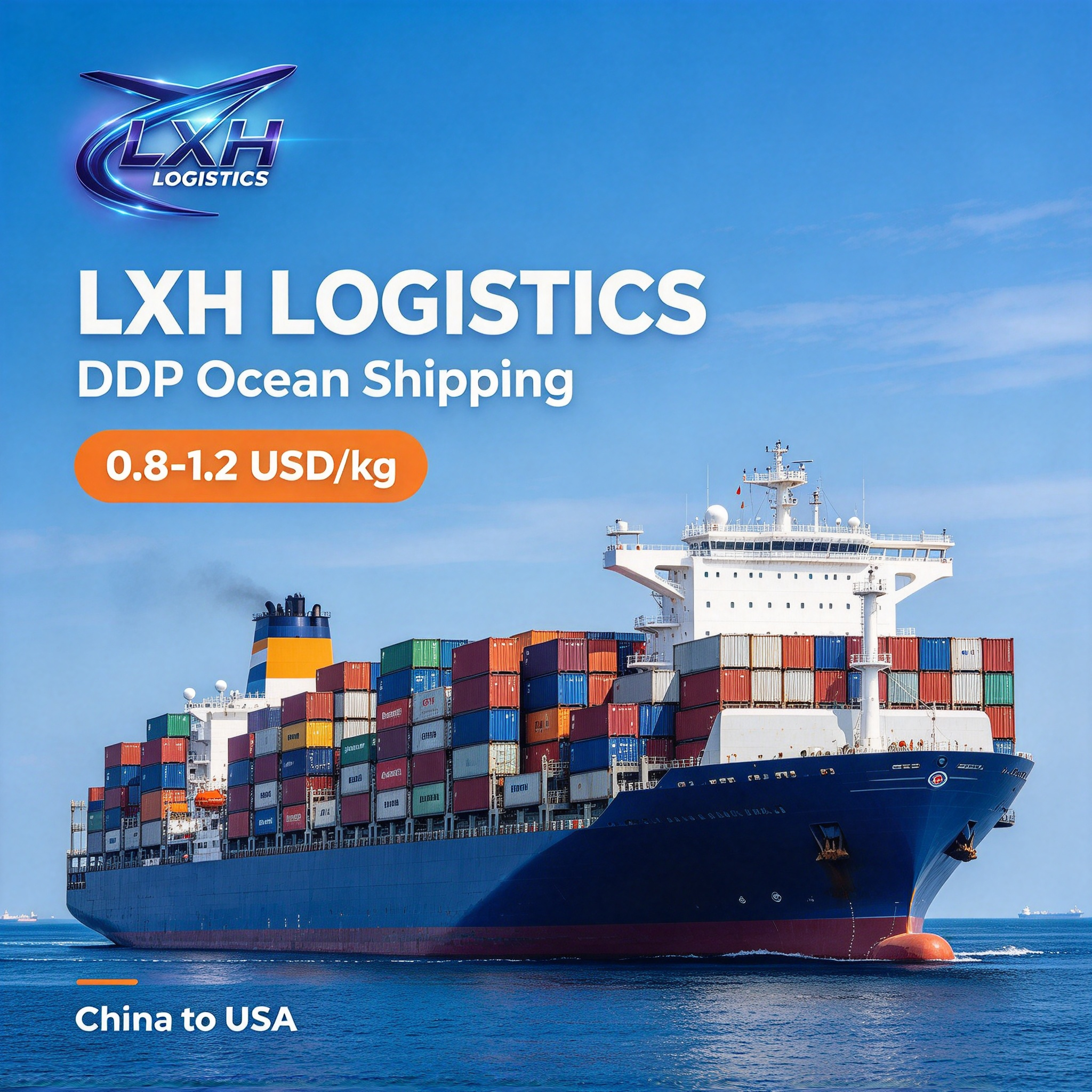 LXH USA Sea DDP Shipping Forwarder for Textile &amp; Garment FBA Shipment