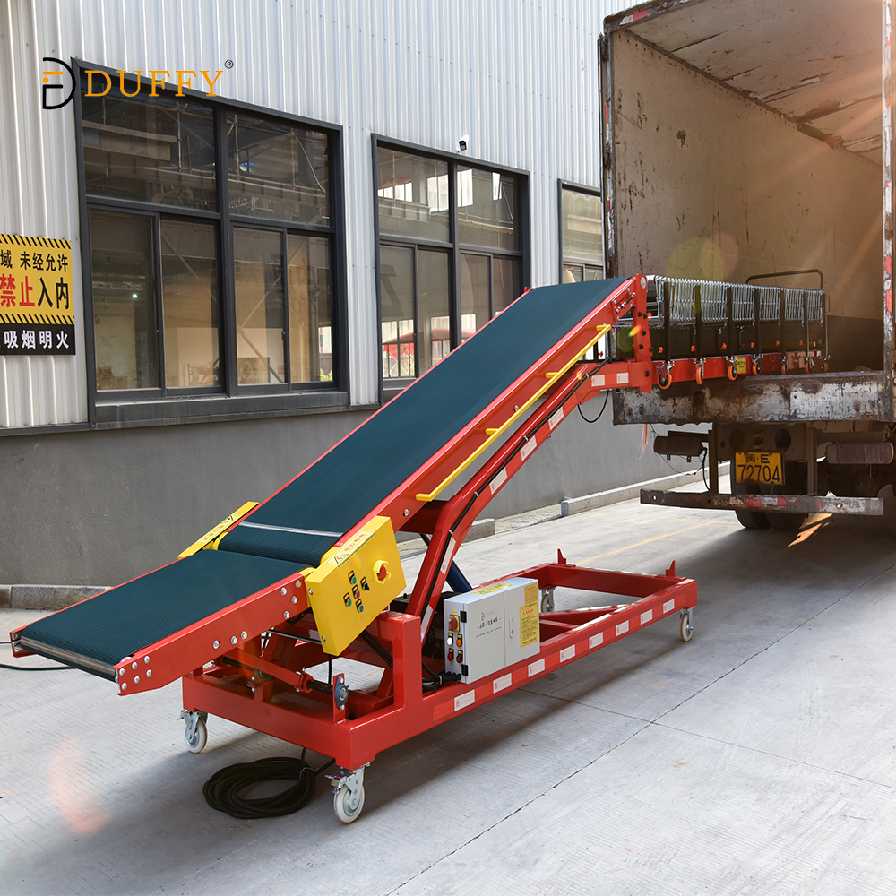 Duffy Quick Conversion Increasing Flexibility Truck Loading Conveyor Load Conveyor Container Loading Conveyor