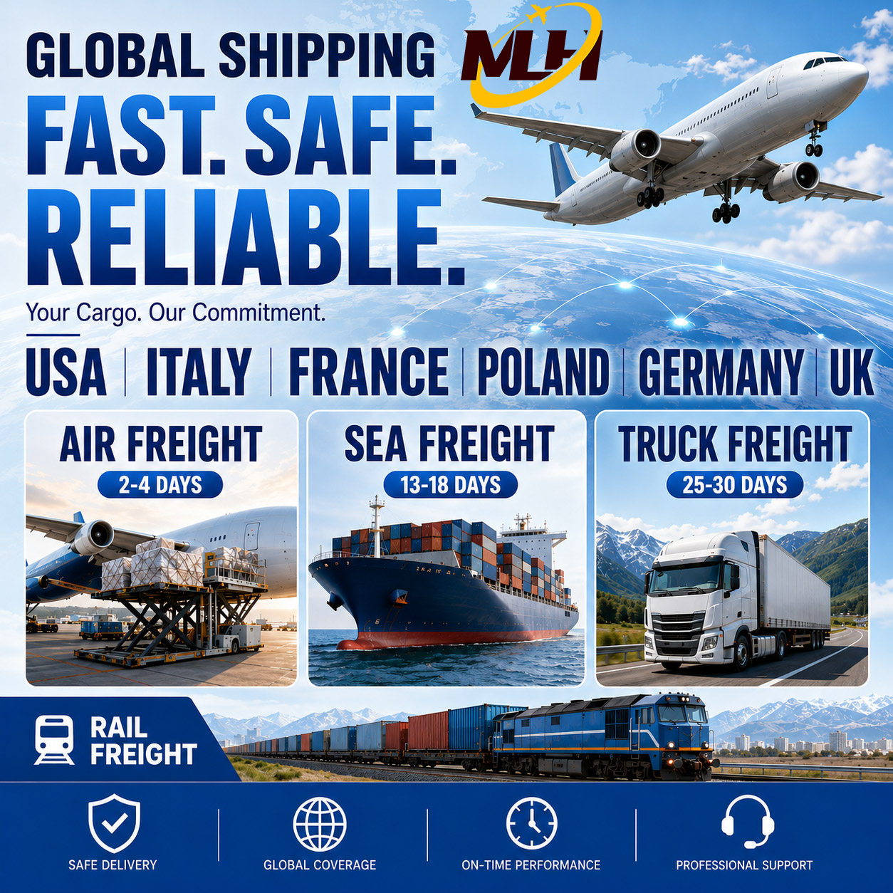 Cheap FCL LCL Shipping Rates China To USA Europe 20ft 40ft HQ Container DDP DDU Door To Door Forwarder