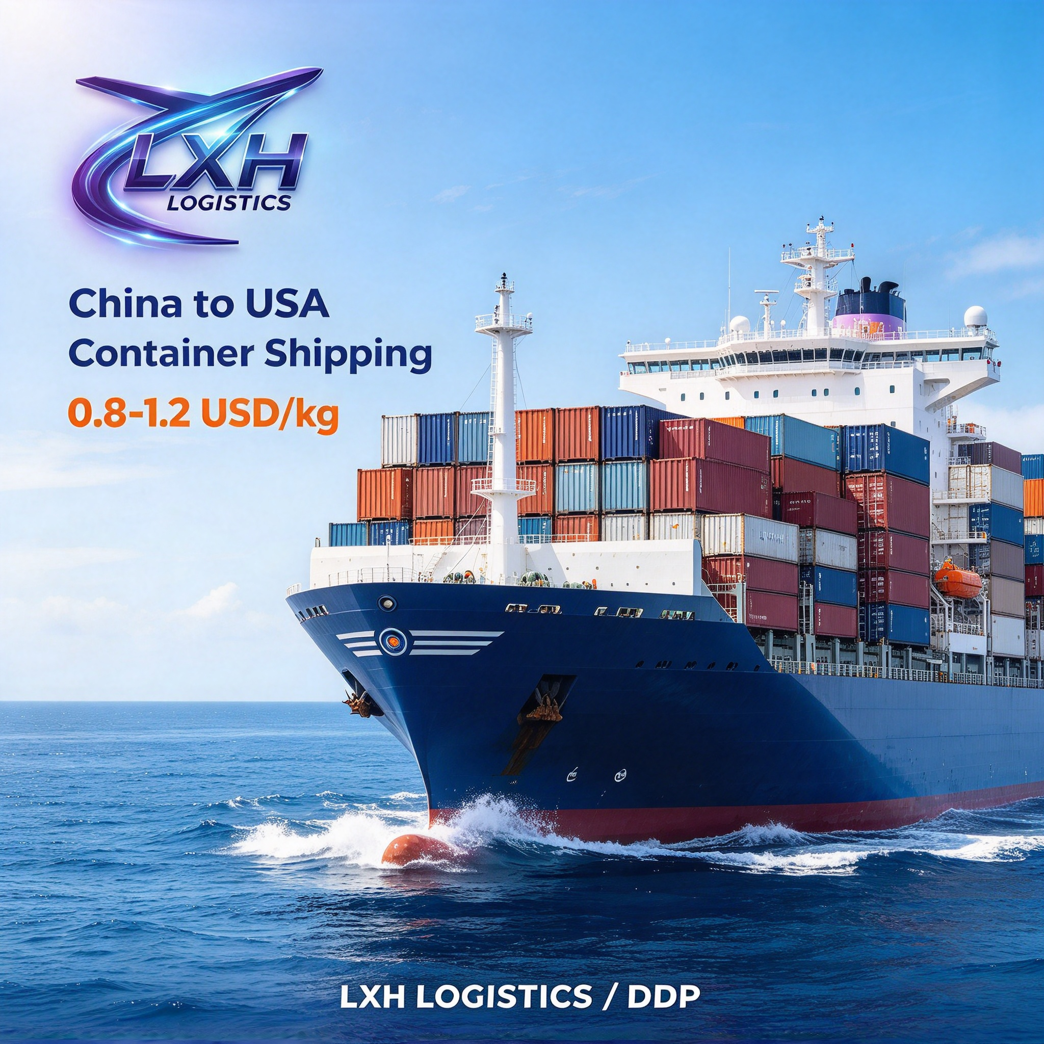 LXH USA Sea DDP Shipping Forwarder for Textile &amp; Garment FBA Shipment