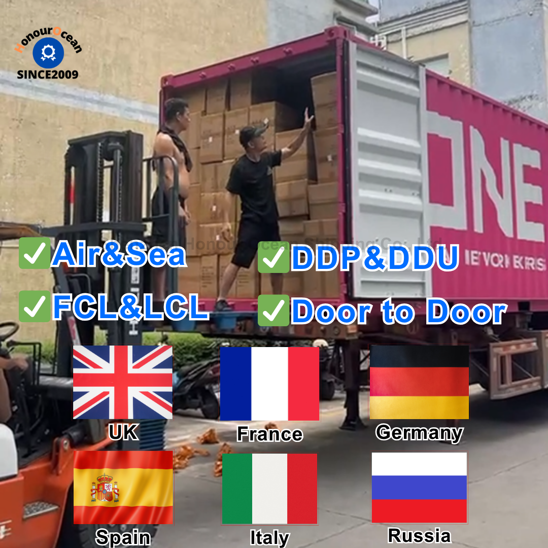 DDP FCL LCL Express Sea Freight Forwarder Door-to-Door Shipping Agent For UK France Germany Spain Italy Russia Europe From China