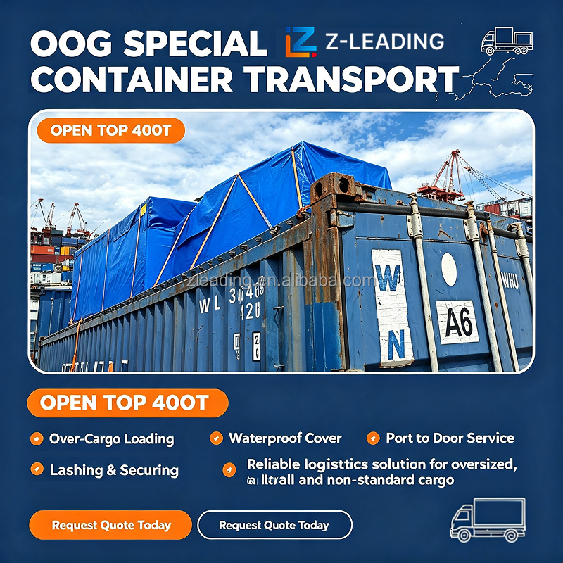 International Sea Freight Service for Oversized Overweight Cargo Project Machinery Flat Rack and Open Top Containers