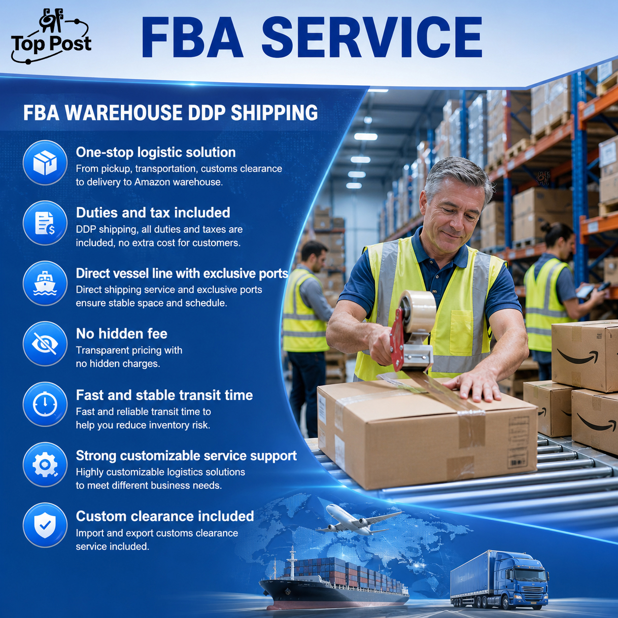 Top Sea Freight Forwarder Agent Shipping To Europe UK France Italy DDP Service With Air Cargo Logistics Solutions