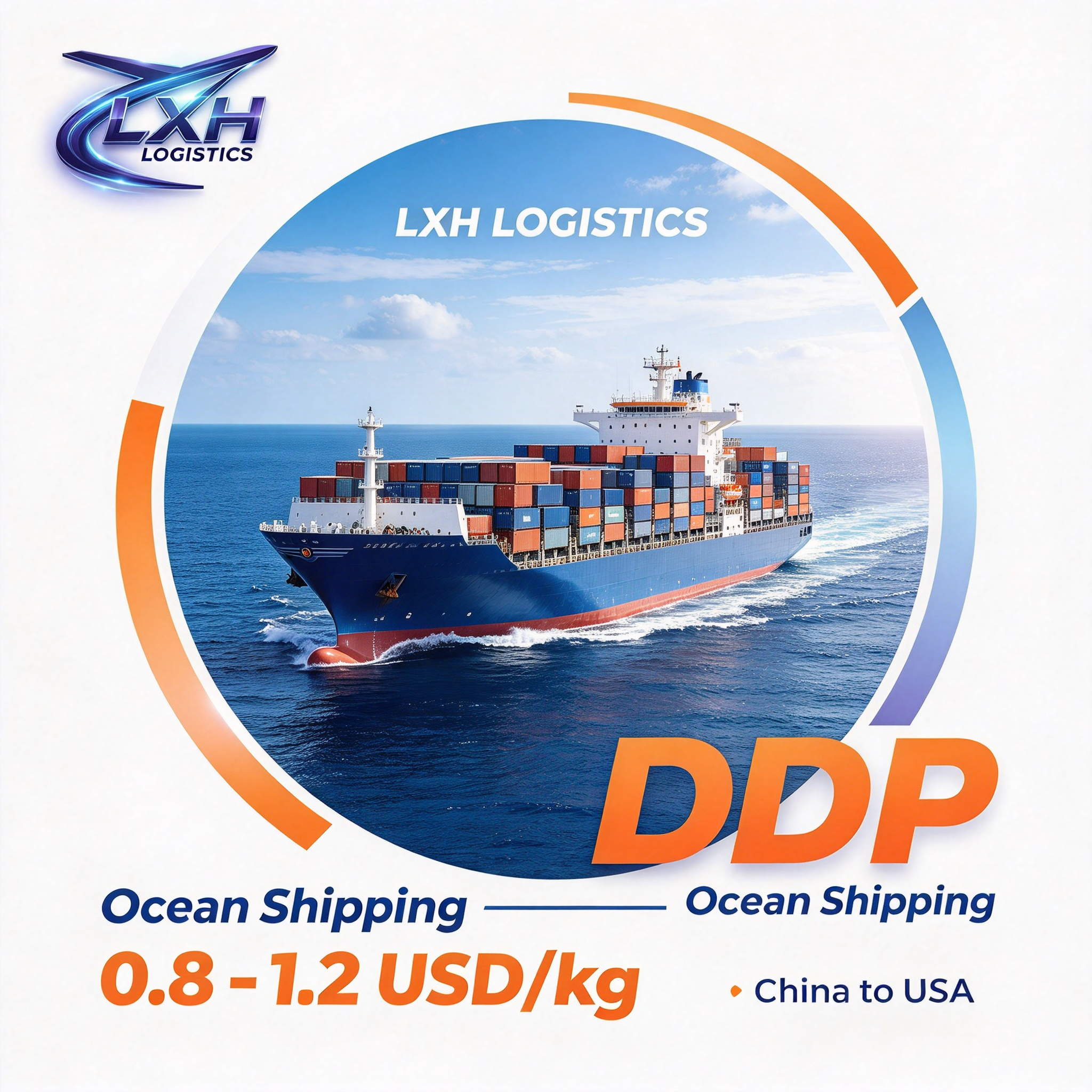 LXH USA Sea DDP Shipping Forwarder for Textile &amp; Garment FBA Shipment