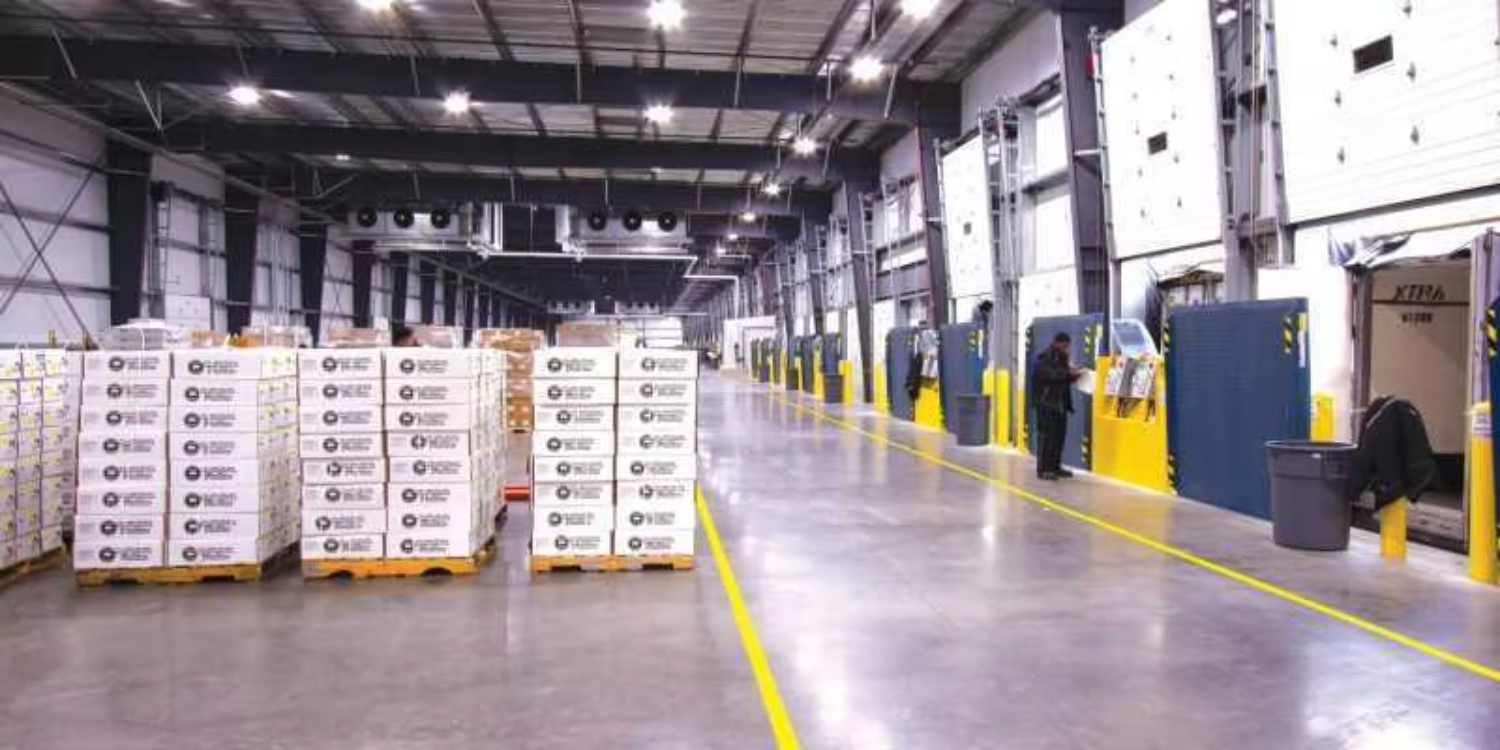 Cold Chain Distribution Center Food Logistics Refrigerated Storage Frozen Goods Multi Temperature Steel Warehouse
