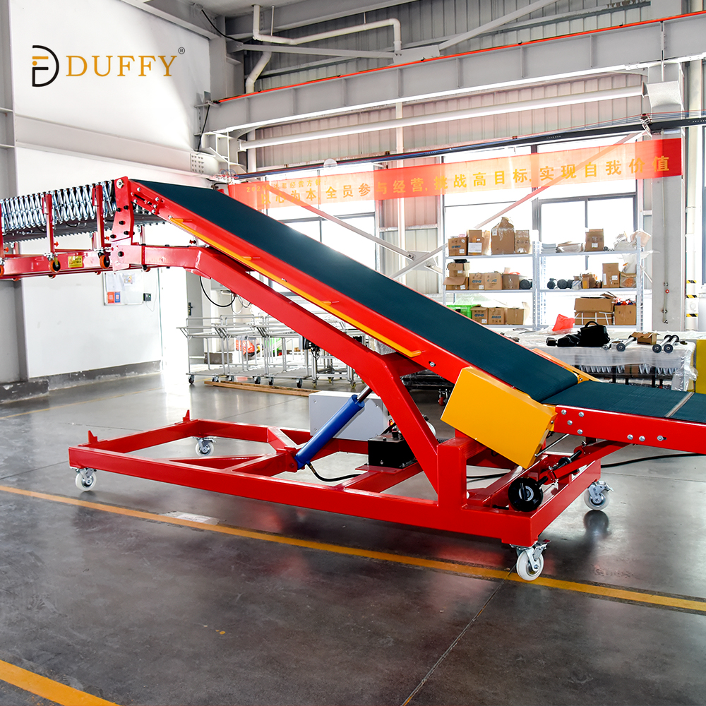 Duffy Quick Conversion Increasing Flexibility Truck Loading Conveyor Load Conveyor Container Loading Conveyor