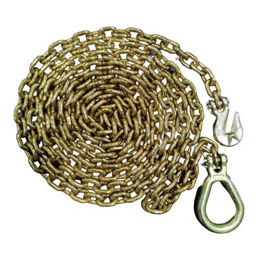 AS Standard G70 Transport Chain with Pear Link and Clevis Winged Grab Hook