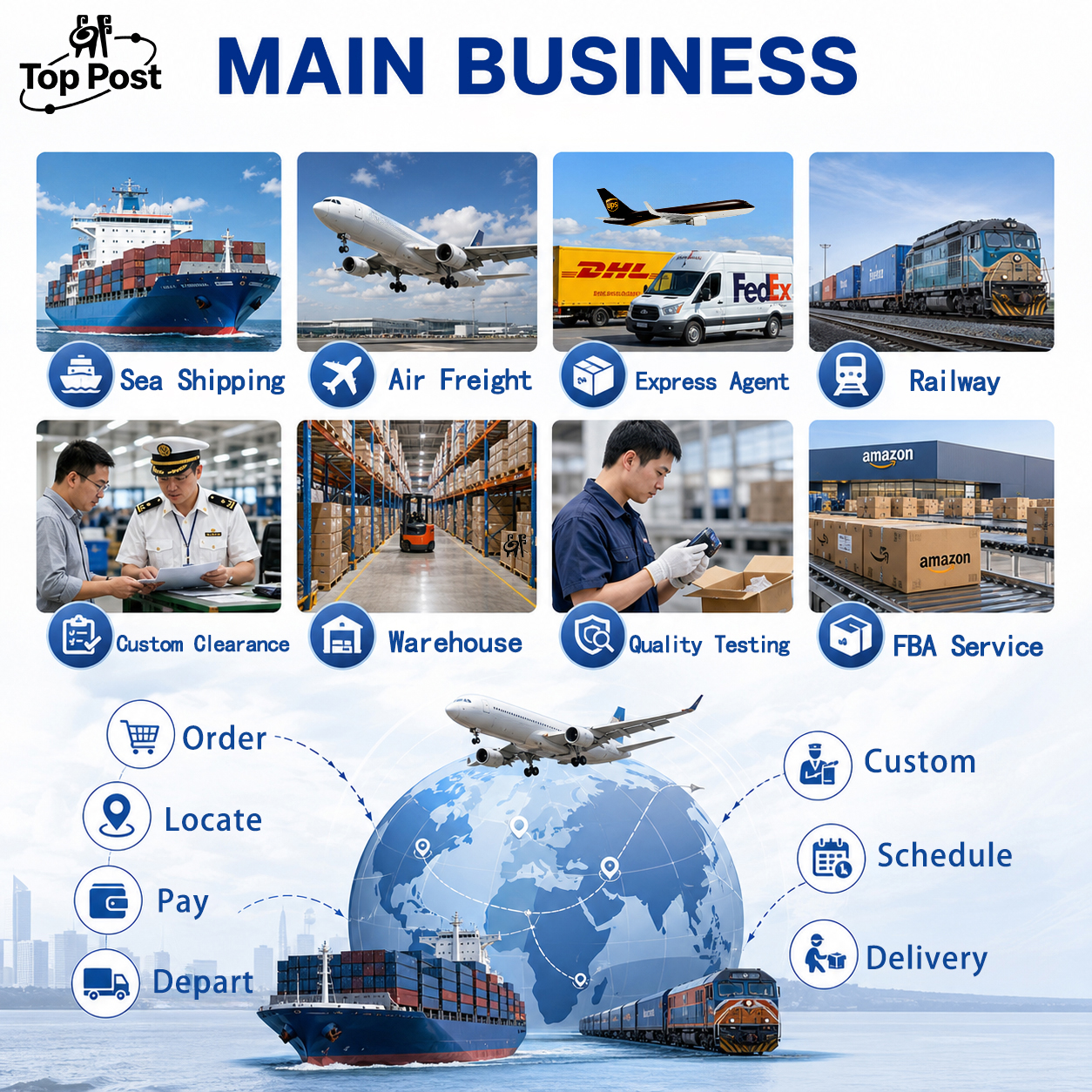 Top Sea Freight Forwarder Agent Shipping To Europe UK France Italy DDP Service With Air Cargo Logistics Solutions