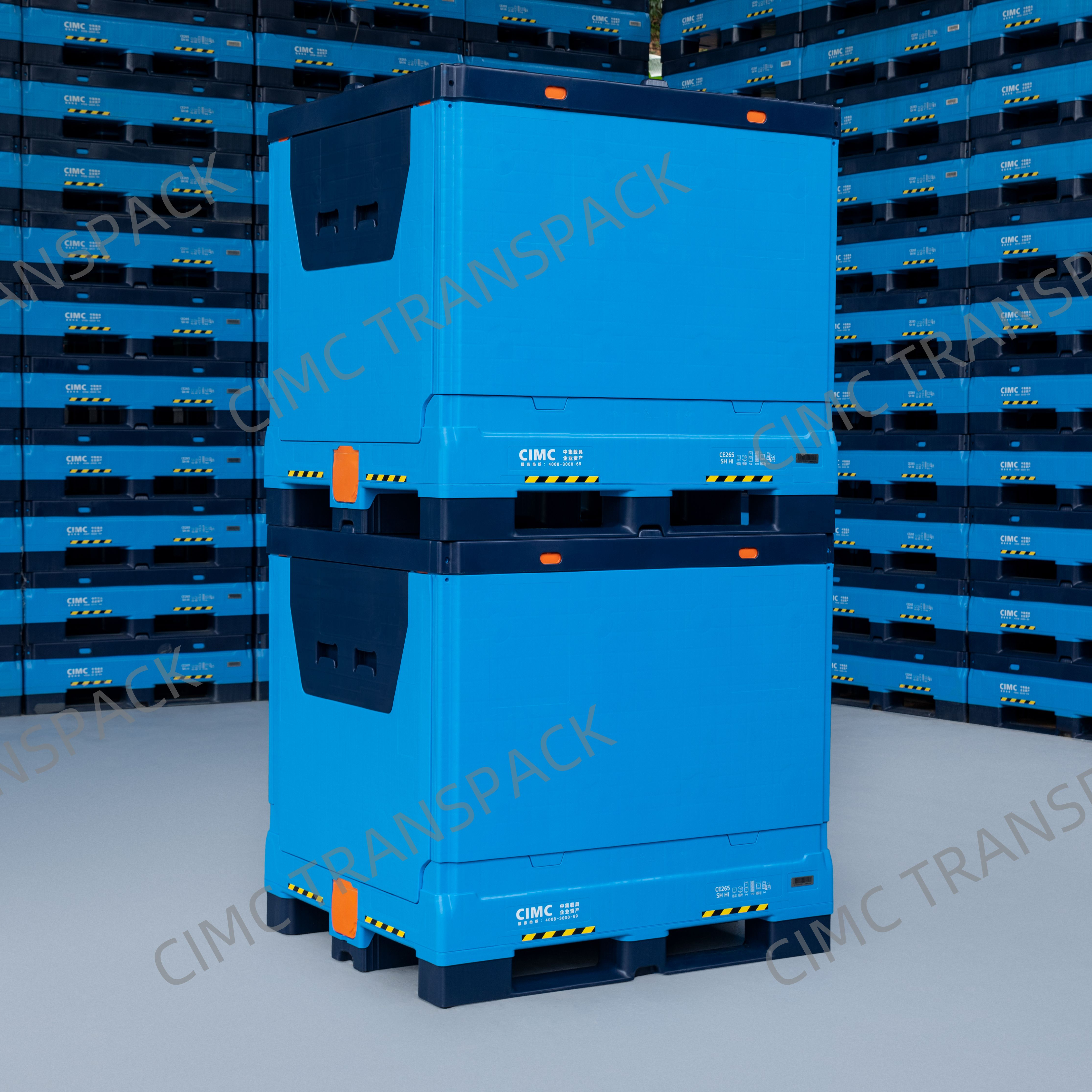 CIMC 1000 Liter Plastic IBC Tank For Chemical Storage Durable Foldable Intermediate Bulk Container For Liquids