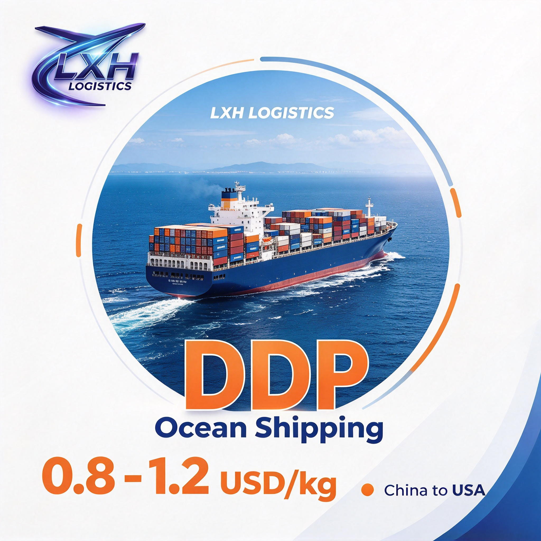 LXH USA Sea DDP Shipping Forwarder for Textile &amp; Garment FBA Shipment