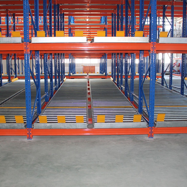 Pallet Flow Rack Cargo Storage Equipment Transportation Pallet Gravity Storage Racks Flow Racking Warehouse Industri Rack