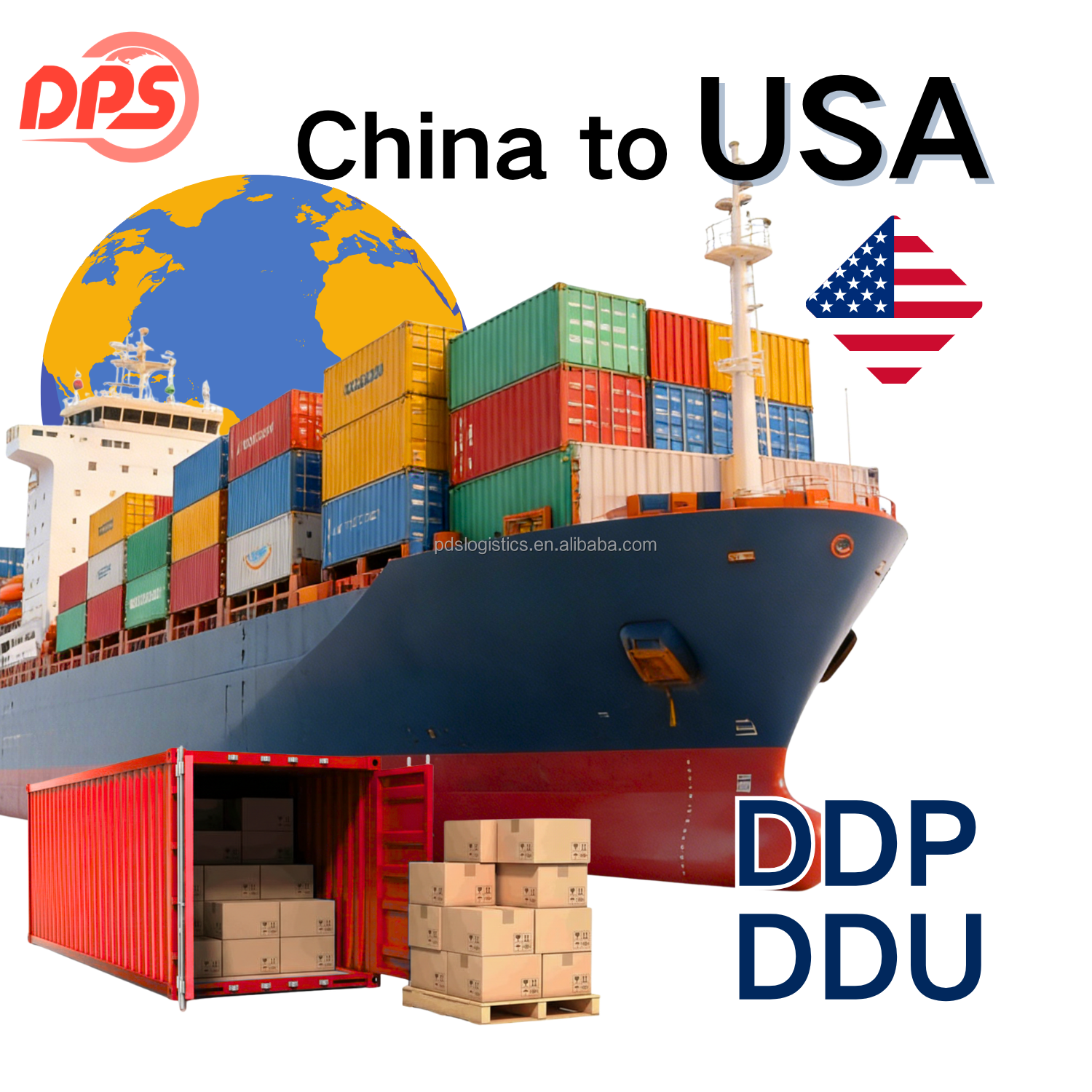 USA Sea DDP + Truck Intermodal Door to Door | Fast 20-26 Days Eco-Friendly for Heavy Machinery &amp; Project Cargo