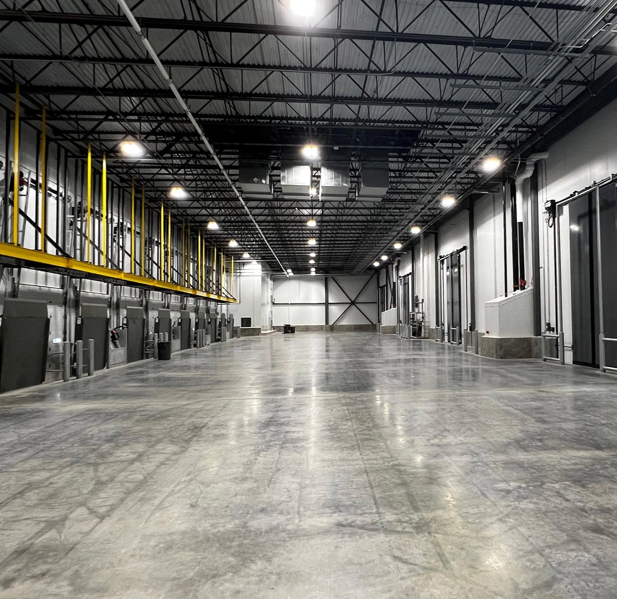 Cold Chain Distribution Center Food Logistics Refrigerated Storage Frozen Goods Multi Temperature Steel Warehouse