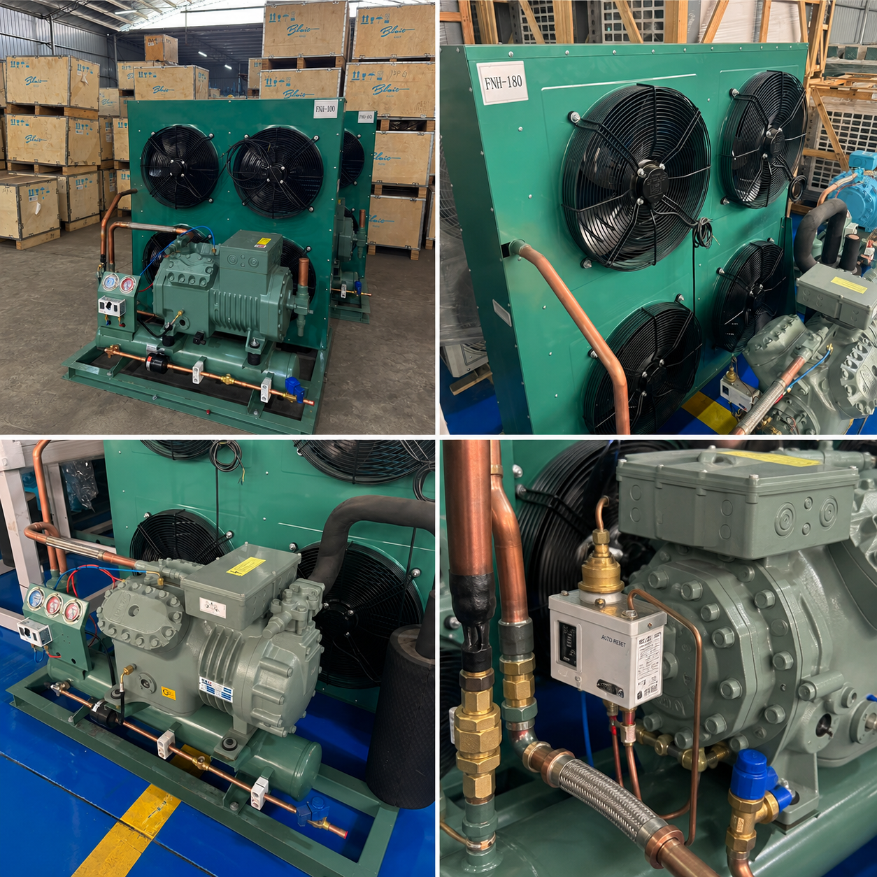 Industrial Cooling Unit for Seafood Freezing Plant Meat Warehouse and Cold Chain Distribution Center